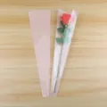 Sac d'emballage de fleurs simple couleur unie sachet de bouquet de roses pour fleuriste. - 50 Pièces/Sac / Rose