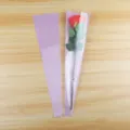 Sac d'emballage de fleurs de rose unique transparent pochette de bouquet violet - 50 Pièces/Sac / Mauve Clair