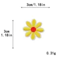 Yellow daisy embroidery patch flower cloth sticker for DIY handmade clothes hats 3cm - S / Bright yellow