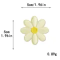 Macaron Daisy Embroidery Patch Cute Floral Cloth Applique For Clothing DIY 5cm 0.89g - L / Beige