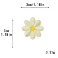 Daisy embroidery patch white flower cloth sticker for clothes shoes hats DIY handmade 3cm - S / Beige