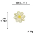 Mini daisy embroidery patch macaron color flower clothing DIY accessory 2cm 0.15g - Mini / Beige