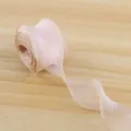 Cinta de organza rosa con borde dorado para envolver regalos, empaquetar flores y decoración. - 10 Yardas/Bolsa / Rosa Belleza