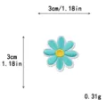 Turquoise daisy embroidery patch, macaron color flower cloth sticker for DIY clothes decor. - S / Lake Blue Green