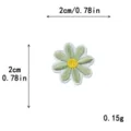 Macaron Green Daisy Embroidery Patch Cute Cloth DIY Clothing Applique 2cm Small Size - Mini / Army Green