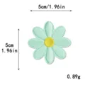 Macaron green daisy embroidered patch DIY clothing accessories 5cm cute flower patch - L / Mint Green
