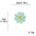 Macaron Color Daisy Flower Embroidered Patch DIY Clothing Shoes Hats Decorative Accessory - Mini / Mint Green