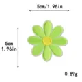 Green daisy embroidered patch cute flower DIY clothing accessory, 5cm size design item. - L / Fruit Green