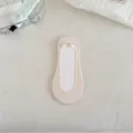 Women Ice Silk Invisible Boat Socks Summer Thin Anti-Slip Heel Nude Low Cut Socks Daily Wear - Ultra-Low Cut - Pale Pink