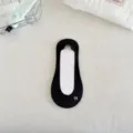 Women summer ice silk invisible boat socks breathable low cut non slip shallow mouth socks - Ultra-Low Cut - Black