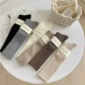 Calze lunghe a costine in cashmere tinta unita da donna autunno inverno calde. - Caffè