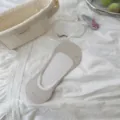 Calzini invisibili da barca beige da donna, sottili traspiranti antiscivolo fantasmini. - Beige