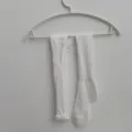 Calze lunghe slouch bianche da donna, comode calze in maglia traspiranti per uso quotidiano. - Bianco base