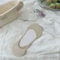 Calzini invisibili beige da donna sottili antiscivolo traspiranti taglio basso ed elegante - Colore pelle