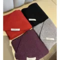 Cozy chunky knit short scarf winter warm soft wool neck warmer multi color stylish accessory - Red