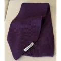 Purple short knit scarf winter warm wool neck protector fashionable cozy soft accessory - Purple
