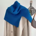 Blauwe gebreide nepkol voor dames winter warme stijlvolle effen trui sjaal kraag trendy - Effen coljaal - koningsblauw