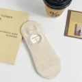 Calze invisibili in rete beige da donna, calzini estivi sottili in cotone traspirante e comodi. - Taglia unica / Cachi