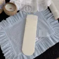 Cute white ruffled mesh mid-tube socks for women, breathable sweet spring summer socks. - V2-896 Cream White