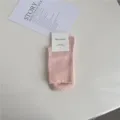 Comfortable warm-colored anti-pilling long-staple cotton mid-calf women socks, soft and cute. - One Size / Light Pink