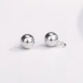 Silberne DIY Schmuckzubehör Perle Detailansicht, glattes kugelförmiges Design. - Runde Perle (Nr. 17) / 0.3cm (Einzelstück)