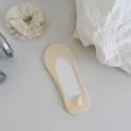 Donne estate calzini invisibili bassi antiscivolo cotone traspiranti fantasmini corti - Nudo Crema