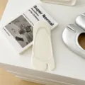 Cotton tabi split toe no show socks for spring summer, breathable low cut invisible socks - One Size / Milky White Two-Toe Socks
