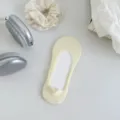 Calzini fantasmino donna taglio basso estate sottili traspiranti antiscivolo sneaker - Giallo pallido