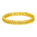 Magnifique Bracelet Chaine Gourmette Doree en Acier Inoxydable pour Femme et Homme - Style de fermoir à bijoux / 19cm / Or