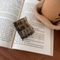 Vintage tortoise shell hair claw clip elegant brown geometric hairpin for women daily hair styling - Wide High Ponytail Claw / Black Marble