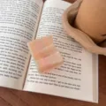 Korean style checkered hair claw clip with gold label for elegant half updo styling - Wide High Ponytail Claw / Sparkling Pink White