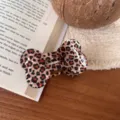 Leopard print bone hair claw clip, cute mini shark clip for women and girls daily styling. - Brown Leopard