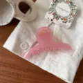 Roze doorzichtige hars haarclip, elegante kleine haarklem voor dagelijkse haarstyling. - Vlinder Klein (cszj22-0078) / Jellyroze