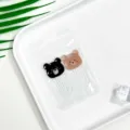 Leuke berenkop acryl boekenleggers, multifunctionele schattige paperclips voor kantoor en school. - Berenkop / 2 Stuks/Set / Zwart & Bruin