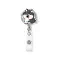 Acryl Einziehbarer Ausweishalter Niedlicher Hund Krankenschwester ID Karten Clip Neu - Süßer Zungen Shiba Inu