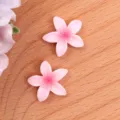 Colgante de flor de plumeria de resina para pendientes bonitos horquillas y zapatos. - Rosa