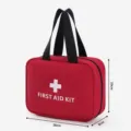 Borsa di pronto soccorso portatile in tessuto oxford rosso con manici dimensioni 26x20x8cm - Rosso