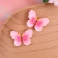 Mariposa de resina dije funda de teléfono DIY, accesorio de horquilla degradado rosa. - Rosa Claro