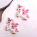 Cabujones de resina unicornio pegaso bonitos hechos a mano decoración funda teléfono - Rosa