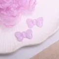 Glitter purple resin bow DIY hair accessories patch for children crafts detail view - Bow