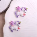 Lindos dijes de resina pegaso unicornio para funda de teléfono DIY y decoración artesanal. - Púrpura