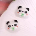 Lindos dijes de cabujón de panda de resina para pinzas de cabello y fundas de teléfonos. - Estilo de Panda Único