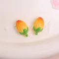 3D resina tulipán flor dijes DIY manualidades accesorios para funda de teléfono - Amarillo