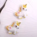 Resin unicorn charm detail view, showing cute white pegasus flatback design with yellow mane. - Yellow