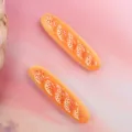 Piezas de pan baguette de resina, dijes de comida en miniatura para manualidades y funda - Estilo 4