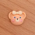 Cute resin cartoon bear head cabochon DIY handmade mobile phone case hairpin accessories - Teddy Bear