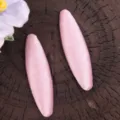 Vista detallada de horquillas de tela rosa, accesorio para el cabello coreano hecho a mano. - Rosa