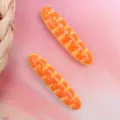 Resin baguette bread charm detail shot, cute DIY hair clip and phone case decoration. - Style 8