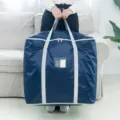 Große Oxford Stoff Bettdecke Aufbewahrungstasche staubdichte Kleidung Organizer Tasche - Groß 130L / Marineblau