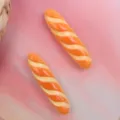 Miniature resin baguette bread cabochon DIY charms for phone case hair clip crafting. - Style 9